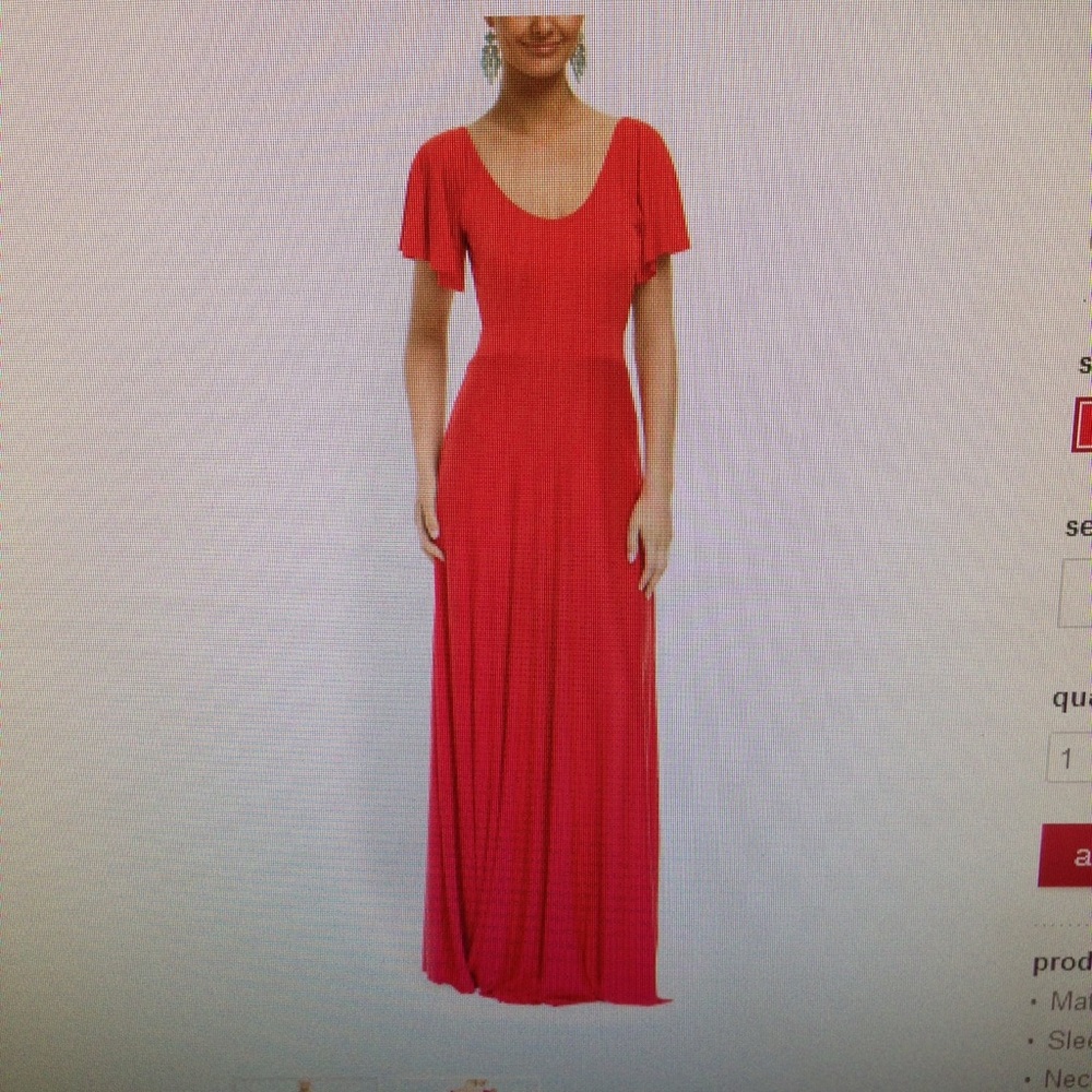 Rachel Polly Backless Red Women's Dress Size L